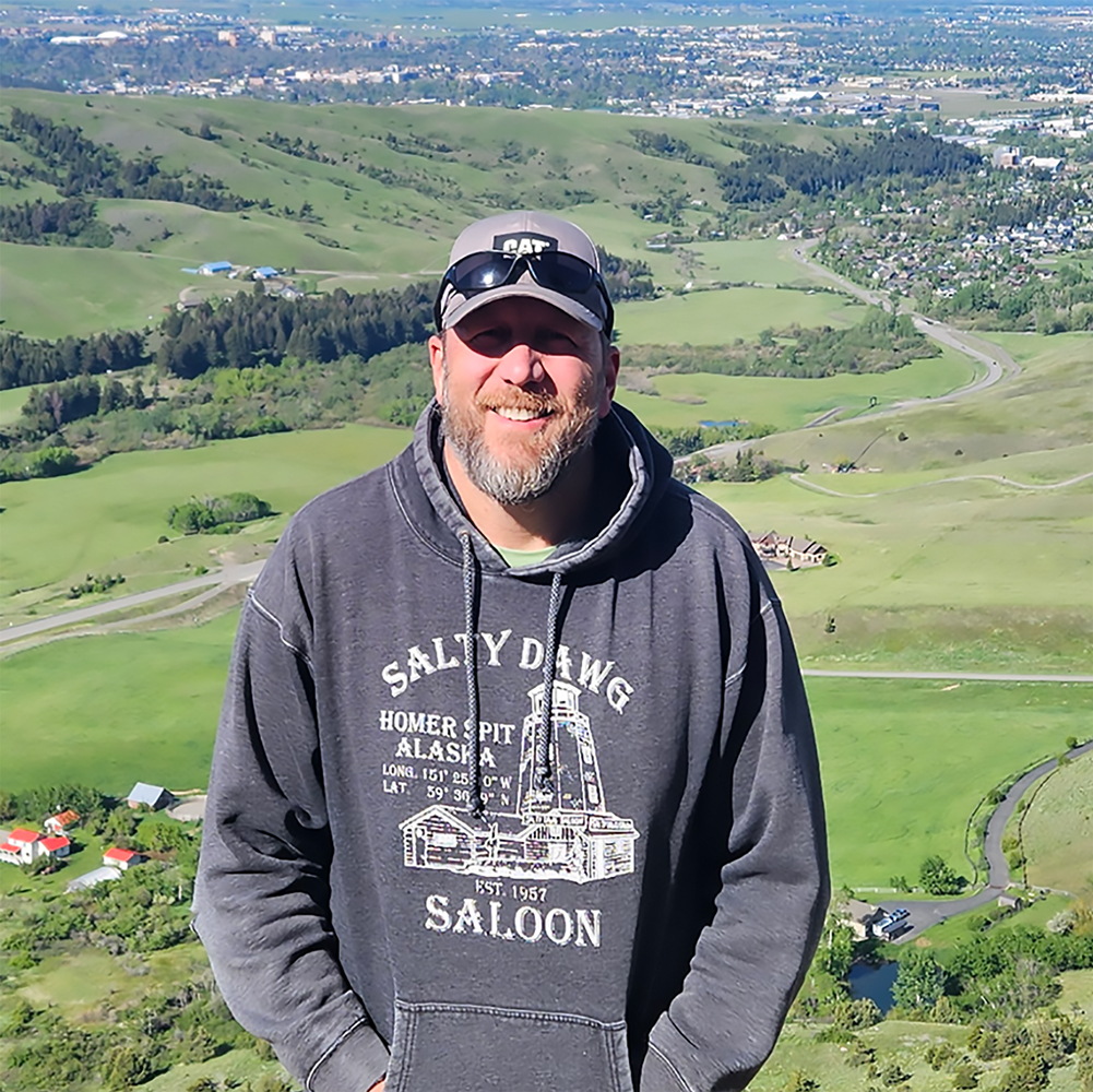 Brian Heck at a panoramic valley overlook in Southwest Montana